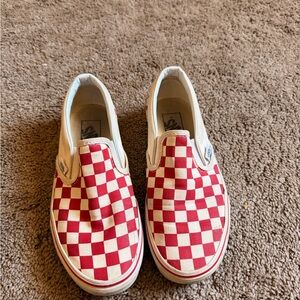 Vans women’s 6.5 Red Checkered Sneakers